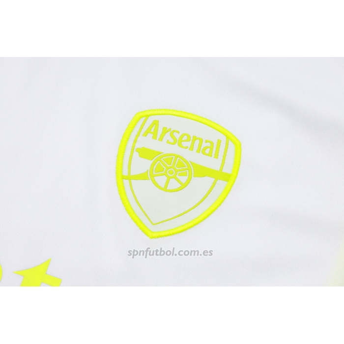 Chandal del Arsenal Manga Corta 2023-2024 Blanco - Pantalon Corto